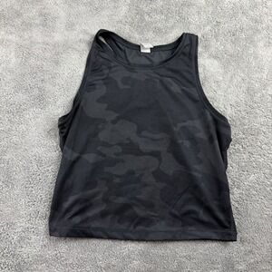 90 Degrees by Reflex Racerback Workout Tank Top Womens Small Black Camo‎